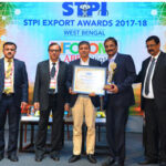CEO Pradip Chanda reresenting Elogix to collect STPI awards.